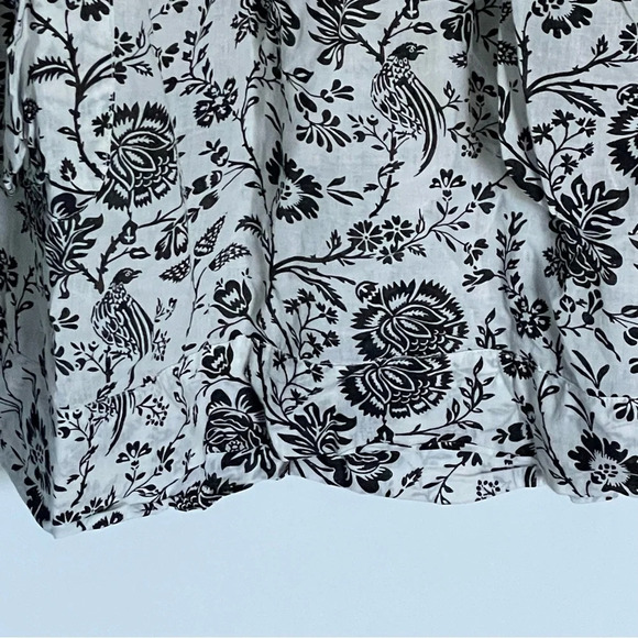 Masai Black Cream Bird Floral Print Mini Dress 29418 - Picture 8 of 16